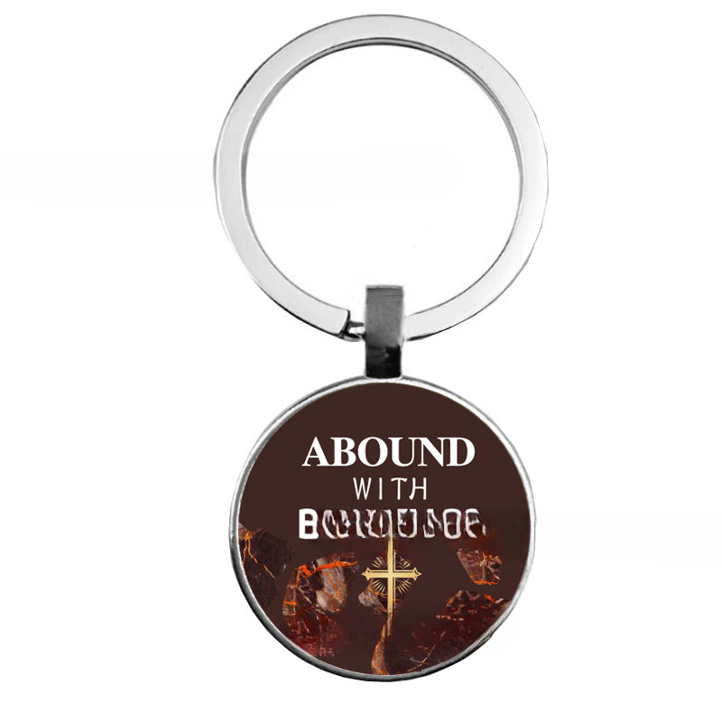 Wholesale ABOND THE BLESSINGS Time Gem Alloy Keychains